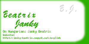 beatrix janky business card